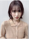 【MINX】顔周り似合わせカット+デザインカラーベージュ_表参道