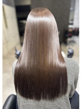 アンダーバーホワイト(_WHITE) 髪質改善ストレート/うるツヤ髪