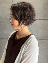 ディスコネクト(DISCO-N-NECT)&nbsp;ショートボブ ボブパーマ ニュアンスパーマ グレージュカラー