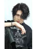 リップス 立川(LIPPS)&nbsp;ブリーチカラー　センターパートウルフ