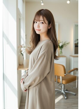 フュージョンファイブ(FUSION5) レイヤーロングベージュ20代30代40代くびれエクステ韓国ヘア