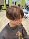 ハイライトカラー×メンズマッシュ