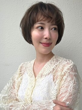 カバーヘア ブリス 志木南口駅前店(COVER HAIR bliss) マッシュショートボブ/大人ガーリー/ココアベージュ/小顔p志木