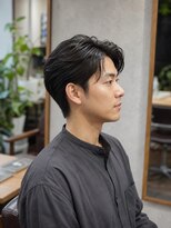 ラシェル パル ノエル(Laciel par Noel) Men's_ショート_アップバング_黒髪