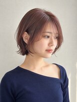 モト 船橋(moto)&nbsp;韓国エアリーボブ顔周りレイヤー透明感ピンクブラウン艶髪船橋
