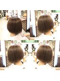 夏に向けて涼しい前下がりのボブ！