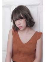 ネオリーブエクラ 上野御徒町店(Neolive eclat)&nbsp;グレージュ×切りっぱなし外ハネボブ　アースカラー