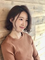 リブ(Lib)&nbsp;【Lib】ふんわり外ハネボブ×カーキグレイ