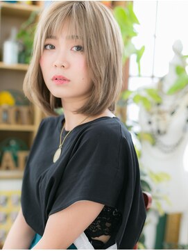 カバーヘア イヴ 戸頭店(COVER HAIR EVE) *EVE戸頭*外国人風カラーの前下がり小顔ミディb