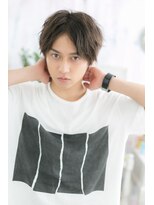 ミック ヘアアンドメイク アップ 駒込店(miq Hair&Make up) センターパートの無造作くせ毛ショート