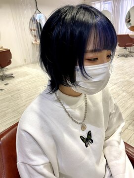 ビードロ 吉祥寺店(vi dro) 【お客様スタイル】前髪インナーカラー×プチウルフ