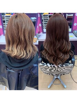 エクステ市場×ノブ 横浜関内店(NOB) 〈NOB×エクステ市場〉ブラウン系似合わせカラー&エクステ