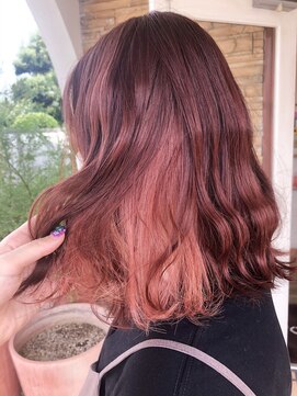 オシャマヘアー ウエスト店 インナーピンク