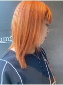 *gumi*ブリーチツヤ髪☆オレンジカラー