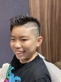 メンズ ルシードスタイル アウラ 松戸市五香(LUCIDO STYLE Aura) キッズカット。ワンポイントのラインを入れることで個性が出ます