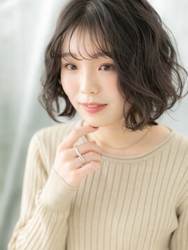 ドクターズサロン LAB 小山店 暗髪バレイヤージュくせ毛風ウェットボブg小山20代30代40代