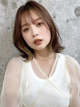 プアメリア 名古屋(Puamelia) トリートメント ブリーチなしダブルカラー 前髪縮毛矯正