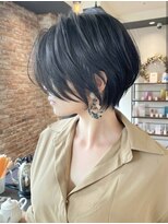 大人可愛い小顔ひし形クビレ丸み20代30代40代大人ショート(蘭)
