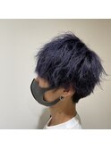 ブルーから色落ちでグレーになる2度楽しめるハイトーンカラー