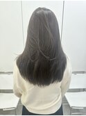 韓国顔まわりレイヤーカットグレージュオリーブベージュブラウン