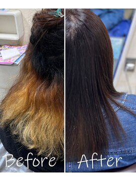 フレンド美容室PURE岬店 うるツヤ酸性ストレート＋カラー