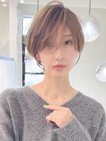 ロンドエニカ 大宮(Lond enika)&nbsp;黒髪カタログ/ショート/オリーブグレー/小顔に見せるヘア☆169