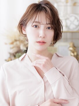 カバーヘア ブリス 北浦和(COVER HAIR bliss) イヤリングカラー耳かけブリーチなしレイヤーボブa北浦和30代