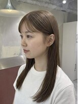 シール 梅田(CIRR) ハイライトクラゲヘアミニボブ成人式パーマミディアム裾カラー
