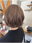 ボブ×ゆるパーマ