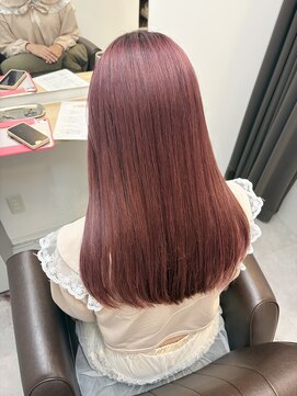 エムタニグチイプセ(M.TANIGUCHI ipse) ローズピンク×艶髪ロング