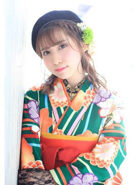 カイノ 福岡志免本店(KAINO) 【KAINO着付】卒業袴　ベレー帽アレンジ