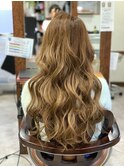 ベージュロング 巻き巻き