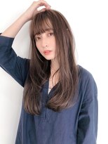 エレノア トーキョー 恵比寿(ELEANOAH TOKYO) 小顔前髪の韓国風デジタルパーマワンカール　くすみブルー