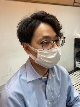 ディスイズバーバーセカンド(THIS IS BARBER 2nd) ナチュラルパーマ　耳掛けスタイル　20代/30代