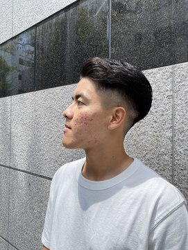 レンゲン(LENGEN) 束感刈り上げビジネス七三ツーブロックアップバング１０７８