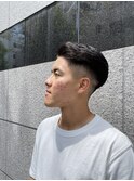 束感刈り上げビジネス七三ツーブロックアップバング1078