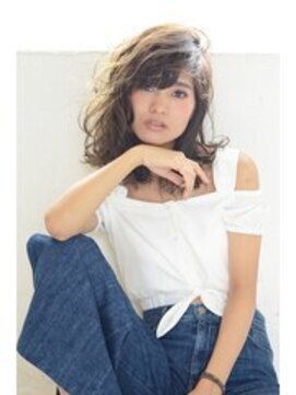 アース 大井町店(HAIR & MAKE EARTH) 美髪くせ毛風カールデジタルパーマダークアッシュ大人美人