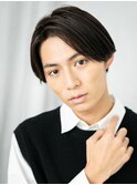 アッシュブラックの正統派タイトストレートビズスタイルA新所沢