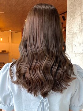 ミルヘアデザイン(mil hair design) 韓国くびれレイヤーカットベージュカラーグレージュカラー