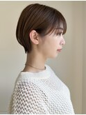 ２０代３０代４０代大人可愛いショートボブアッシュベージュ