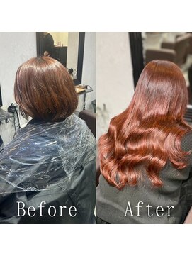 あるじゃんすー 仙台店 アプリコットレッド#シールエクステ#ツヤ髪スタイル#韓国#仙台