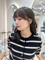 ジーナ 博多筑紫口(Zina)&nbsp;【tama】オリーブグレージュ×顔周りカット