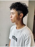 ツーブロックマッシュパーマ20代30代／大矢