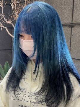 ゼスト フィーノ(ZEST fino) レイヤーカット+彩やかなブルーを出したい方はお任せ下さい!