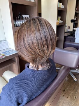 グリームバイフォルテ 藤枝(gream by FORTE) 大人ショートウルフ/髪質改善/白髪ぼかし/ハイライト/藤枝