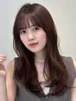 ノイ 銀座(noi)&nbsp;顔周りレイヤーカットくびれヘアミルクティーベージュカラー