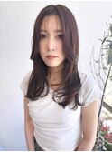 透け感ロングレイヤー