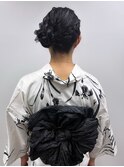 サイドお団子ヘア
