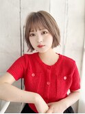 ニュアンスカールのハイトーンボブスタイル