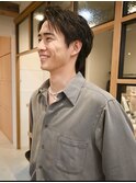 メンズ/ブルーブラック/フェザーパーマ/ニュアンスパーマ/